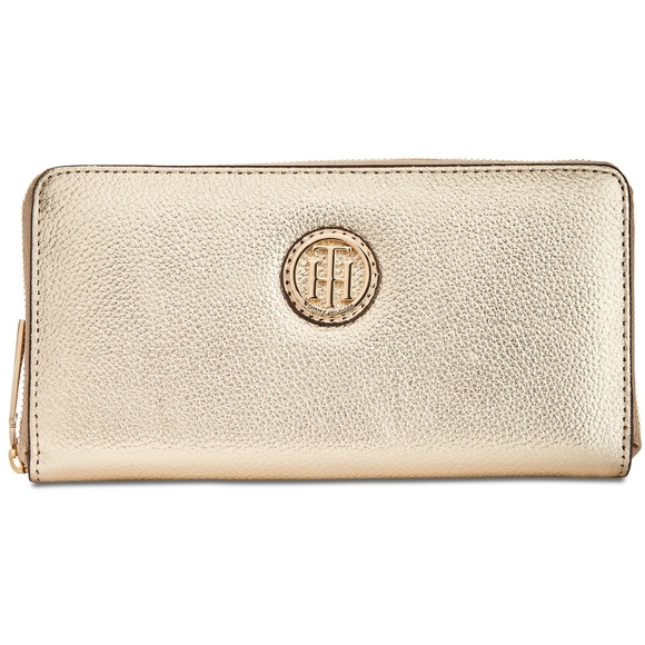 Tommy Hilfiger Handbags - Tommy Hilfiger Gold Zippered Wallet